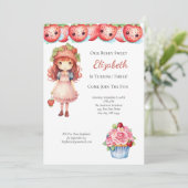 Invitation Berry Sweet Strawberry Girls Anniversaire (Debout devant)