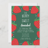 Invitation Berry Sweet Strawberry Kids 1er anniversaire (Devant)