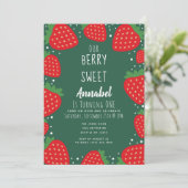 Invitation Berry Sweet Strawberry Kids 1er anniversaire (Debout devant)