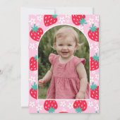 Invitation Berry Sweet Strawberry Photo Anniversaire (Dos)