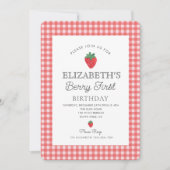 Invitation Berry Sweet Strawberry Pink Berry Premier annivers (Devant)