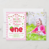 Invitation Berry Sweet Strawberry Premier anniversaire (Devant)