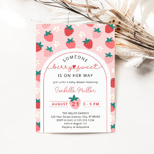 Invitation Berry Sweet Summer Girl Baby shower