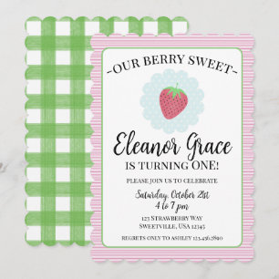 Invitation Berry Sweet un premier anniversaire