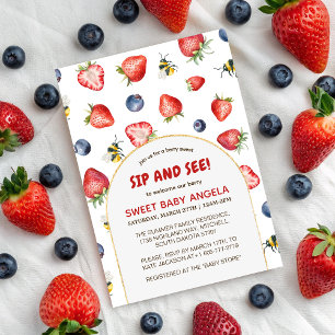 Invitation Berry Sweet Watercolor Siroter Et Voir