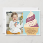 Invitation Berry Vanilla Ice Cream Anniversaire de enfant Par (Devant)