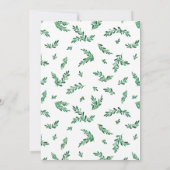 Invitation Berry Wreath Navy Blue Naming Cerememy Photo (Dos)