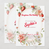 Invitation Berrylicieux premier anniversaire ! 1er anniversai (Devant / Derrière)