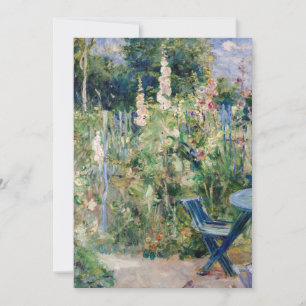 Invitation Berthe Morisot - Roses Trémières / Althées