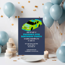 Besoin de 4 Speed Race Car Boys 4th Birthday Party