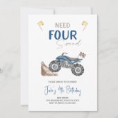Invitation Besoin de 4 Vitesse 4 Routeurs Quad Vélo Invitatio (Devant)