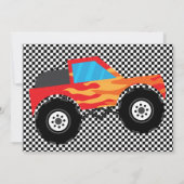 Invitation Besoin de Camion Monster à quatre vitesses 4e anni (Dos)