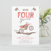 Invitation Besoin de quatre appels d'offres d'anniversaire | (Debout devant)