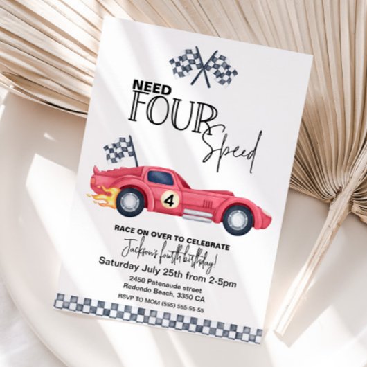 Invitation Besoin de quatre appels d'offres d'anniversaire |