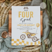 Invitation Besoin de quatre Speed Dirt Vélo Boy 4e fête d'ann