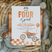 Invitation Besoin de quatre Speed Dirt Vélo Boy 4e fête d'ann