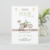 Invitation Besoin de quatre Vitesse en Vélo d'anniversaire (Debout devant)