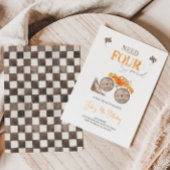 Invitation Besoin de quatre vitesses Orange Monster Truck Inv