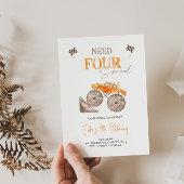 Invitation Besoin de quatre vitesses Orange Monster Truck Inv