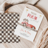 Invitation Besoin de quatre voitures de course de vitesse Ann