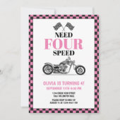 Invitation Besoin de Vélo Lourd Rose à quatre vitesses quatri (Devant)