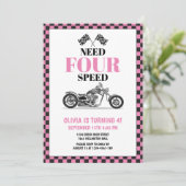 Invitation Besoin de Vélo Lourd Rose à quatre vitesses quatri (Debout devant)