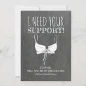Invitation Besoin De Votre Soutien Funky Bridesmaid Propositi (Devant)