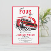 Invitation Besoin d'une voiture de course à quatre vitesses (Debout devant)