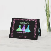 Invitation BEST FREND - Maid of Honor - Blue Green Purple (Dos)