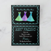 Invitation BEST FREND - Maid of Honor - Blue Green Purple (Intérieur)