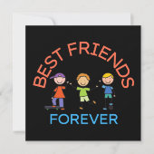 INVITATION BEST FRIENDS FOREVER, FRIENDSHIP, FRIEND DAY (Devant)