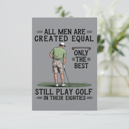 Invitation Best Men Play Golf Eighties Funny Golfer Golfing  (Debout devant)