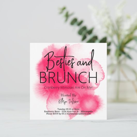 Invitation Besties & Brunch Personnalisé (Debout devant)
