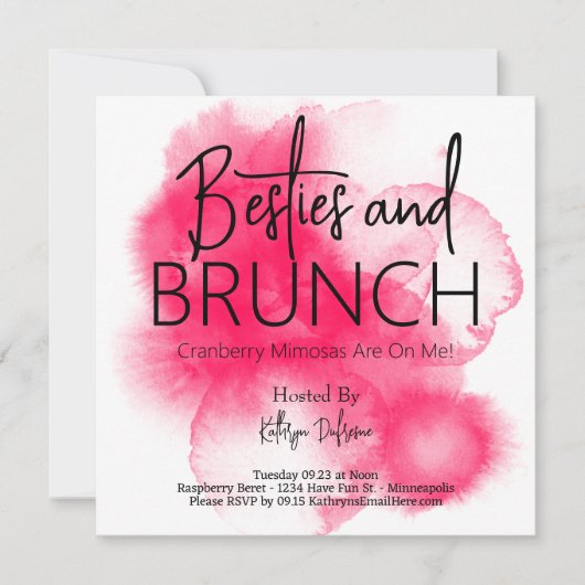 Invitation Besties & Brunch Personnalisé (Devant)