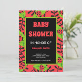 Invitation Bestiole de la dame noire dans le baby shower fore (Debout devant)