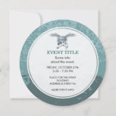 Invitation Béton bleu-gris (Dos)