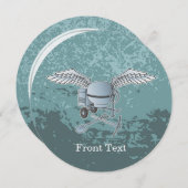 Invitation Béton bleu-gris (Devant / Derrière)