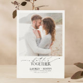 Invitation Better Together Black & White 4 Photo Fiançailles