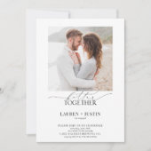 Invitation Better Together Modern Photo Engagement Party (Devant)