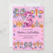 Invitation Beurre 4 Anniversaire mignon (Devant)