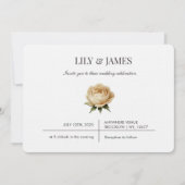 Invitation Beurre Aquarelle Jaune Floral Classic Élégant (Devant)