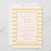 Invitation Beurre Cabana Fun Jaune Fête de Graduation (Devant)