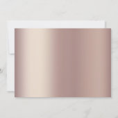 Invitation Beurre Chic Graduation | Or Rose de cuivre (Dos)