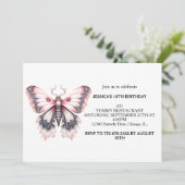 Invitation Beurre coloré mignon fête d'anniversaire (Debout devant)