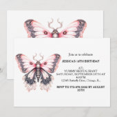 Invitation Beurre coloré mignon fête d'anniversaire (Devant / Derrière)