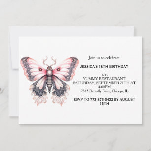 Invitation Beurre coloré mignon fête d'anniversaire