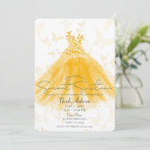 Invitation Beurre Danse Orange Crème Robe Douce 16 Partie (Debout devant)