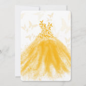 Invitation Beurre Danse Orange Crème Robe Douce 16 Partie (Dos)