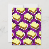 Invitation Beurre d'arachide et gelée à thème - gelée de rais (Dos)