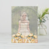 Invitation Beurre d'arc - Fête des mariées photo jaune (Debout devant)